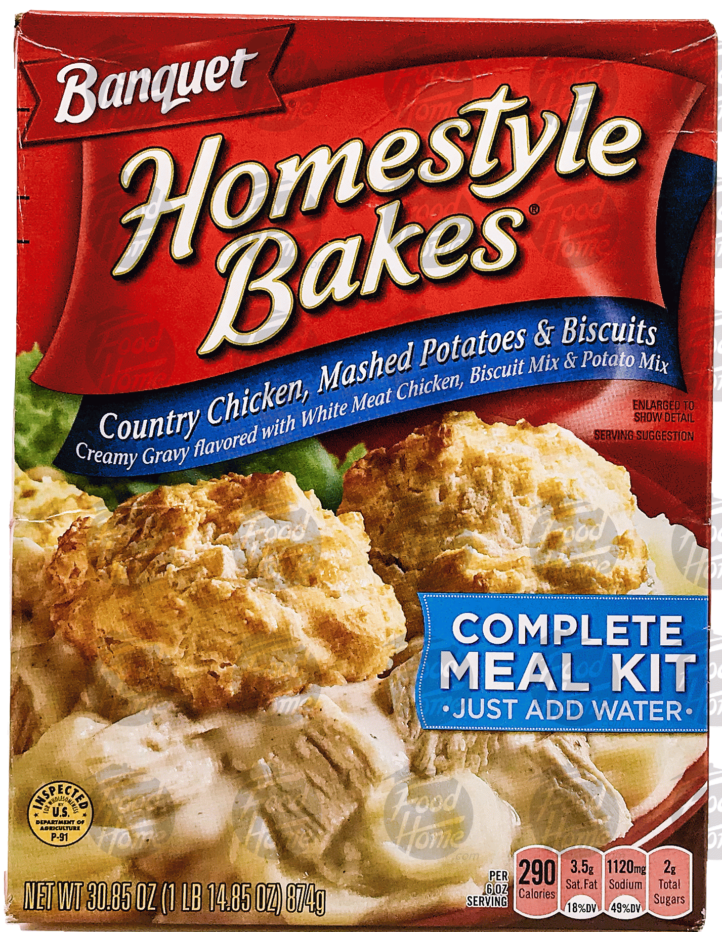 Banquet Homestyle Bakes  Country Chicken Mashed Potatoes & Biscuits Full-Size Picture